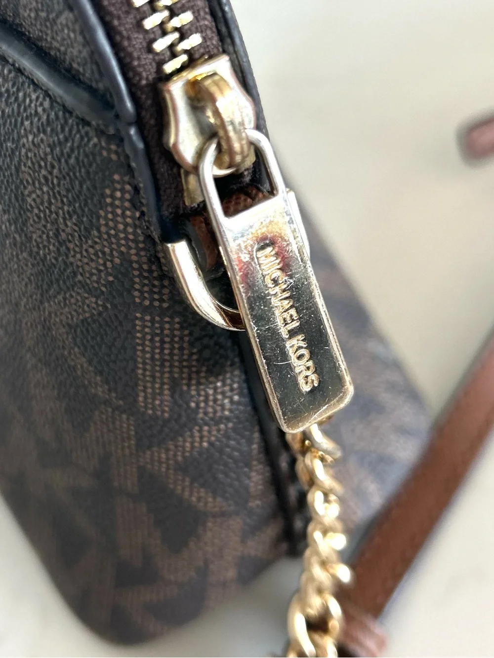 Michael Kors Cindy Signature Logo Dome Crossbody Bag